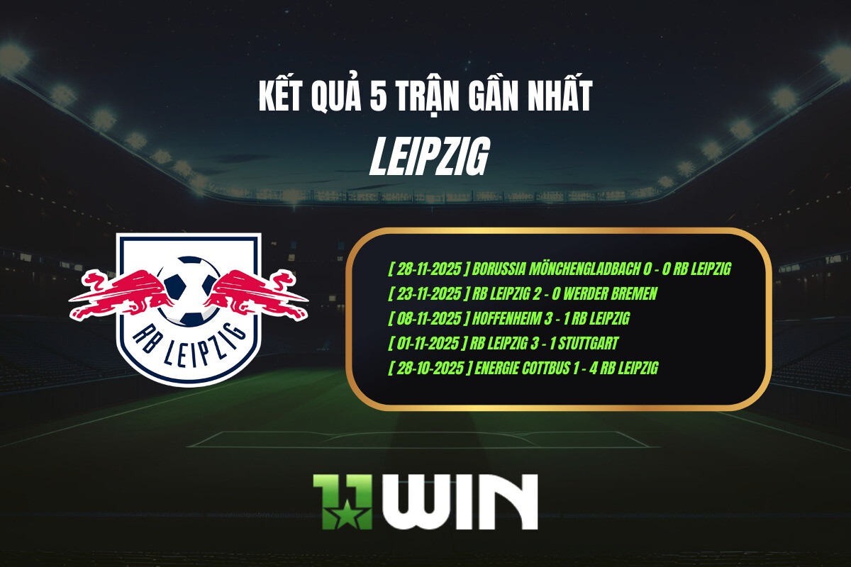 Kết quả 5 trận gần nhất Leipzig - 11WIN
